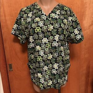 Butter Black and Green Clover Pattern Shirt